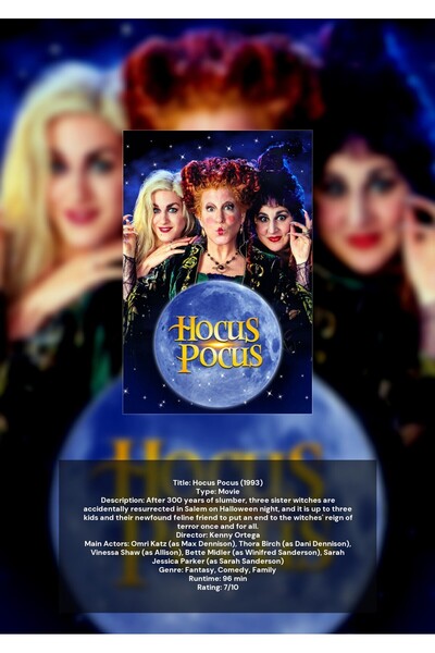 OEM Αφίσα Ινφορματογραφίας  "Hocus Pocus ", Μαγεία και Μαγικά, Χαρτόνι Υψηλής...