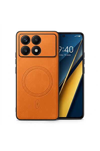 Nezih Case Poco X6 Pro ile Uyumlu Kamera Korumalı Suni Deri Manyetik Şarj Öze...
