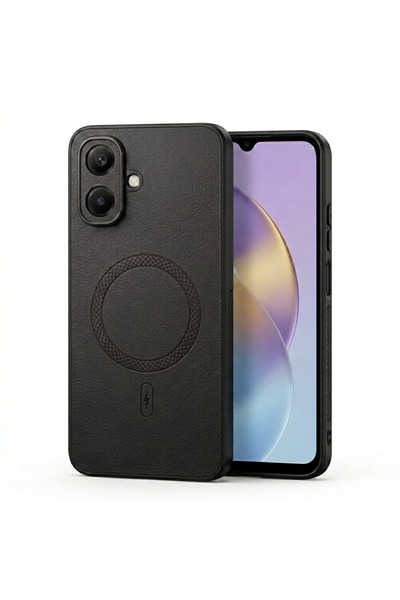 Nezih Case İnfinix Smart 10 ile Uyumlu Kamera Korumalı Suni Deri Manyetik Şar...