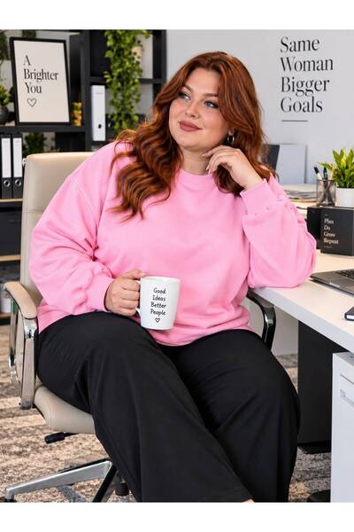 BENROMA 3 Yarn Combed Cotton Plus Size Unisex Sweatshirt Me1