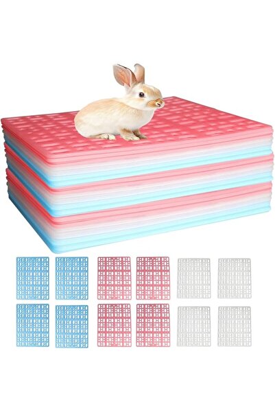 Tazweeq Rabbit Cage Mat, Plastic Small Animal Feet Pads with Snap Joint, Dura...