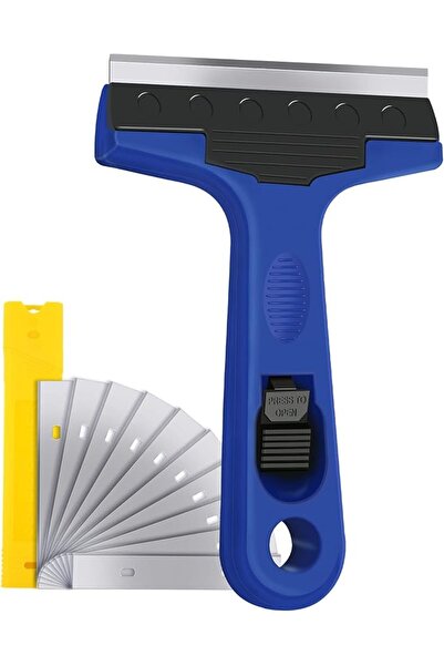 SYOSI Razor Blade Scraper, 4" Scraper Tool with 10 Extra Replacement Metal Bl...