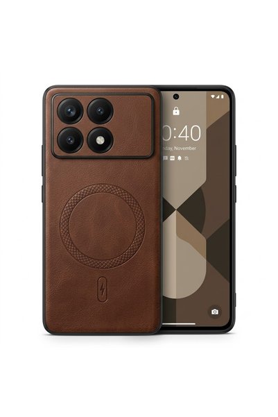 Nezih Case Poco X6 Pro ile Uyumlu Kamera Korumalı Suni Deri Manyetik Şarj Öze...