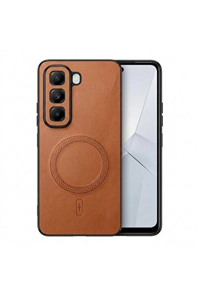 Nezih Case İnfinix Hot 50 Pro Plus ile Uyumlu Kamera Korumalı Suni Deri Manye...