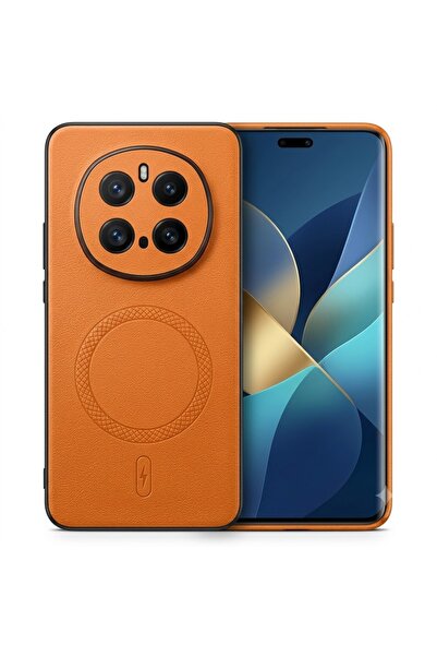 Nezih Case Honor Magic 7 Pro ile Uyumlu Kamera Korumalı Suni Deri Manyetik Şa...