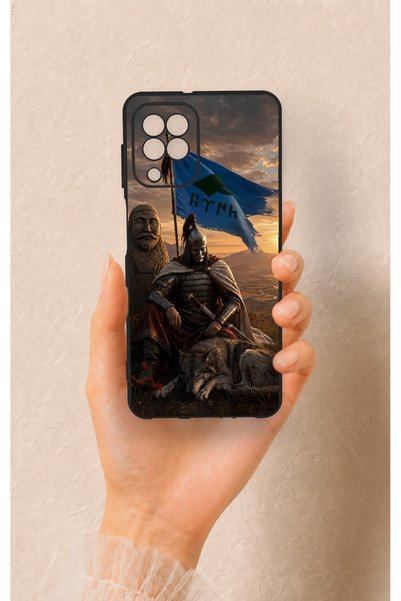 Vip Case Samsung A22 Compatible Kıpçak Military Patterned Silicone Case