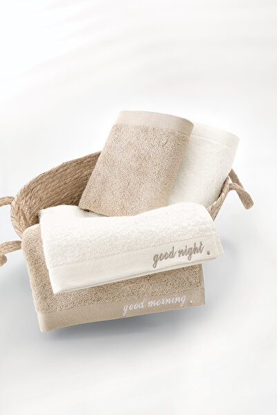 Yataş Bagru 100% Cotton Hand/Face/Head Towel Set of 4 - 50X80 cm