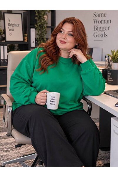 BENROMA 3 Yarn Combed Cotton Plus Size Unisex Sweatshirt Me1