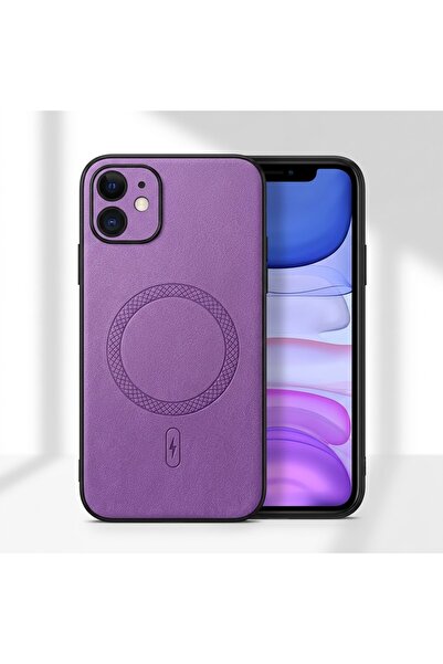 Nezih Case İphone 11 ile Uyumlu Kamera Korumalı Suni Deri Manyetik Şarj Özell...