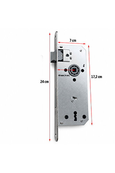 Badem10 Sessiz Gömme Kilit 5 Adet Set 40 mm Oda Kapısı Kilidi Barelsiz İç Kapı Kilidi Seti