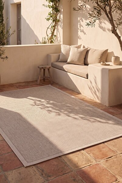 Dekorenti Siena 3702 Bej Sisal Halı – Açık Çerçeveli Modern Mutfak ve Koridor...
