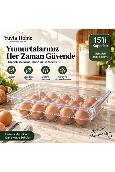 Genel Markalar Yumurta Saklama Kabı 15’li Buzdolabı Organizeri