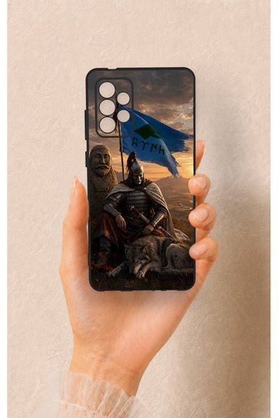 Vip Case Samsung-A72 Compatible Kıpçak Military Patterned Silicone Case