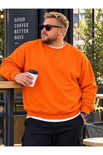 BENROMA 3 Yarn Combed Cotton Plus Size Unisex Sweatshirt Me6
