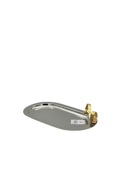 B&D Steel Oval Serving Tray 34x20CM – Practical Kitchen and Dining Tray for S...
