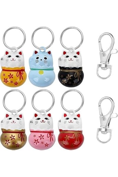 LBMT Cat Collar Bells, 6pcs Fortune Tiny Collar, Kittens Training Loud Bells ...