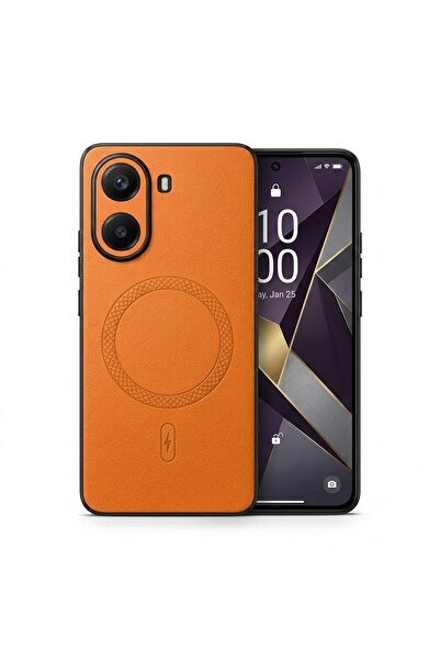 Nezih Case Poco X7 Pro ile Uyumlu Kamera Korumalı Suni Deri Manyetik Şarj Öze...