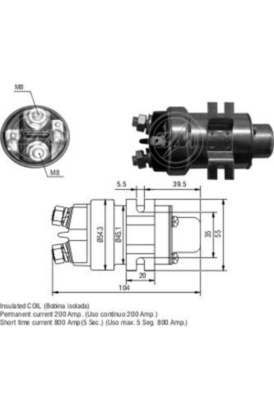 ZM 403 12V 200A Universal Tip Irgat Ara Otomatik (SNLS600A)