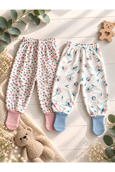 Panfilia Bebek 2'li Çoraplı Alt Pijama Eşofman Pantolon Set