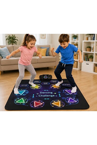 LEIBOO Covoraș de dans muzical interactiv, Provocare de dans, 92x92 cm, Bluet...