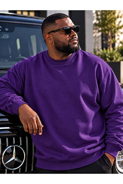 BENROMA 3 Yarn Combed Cotton Plus Size Unisex Sweatshirt Me4