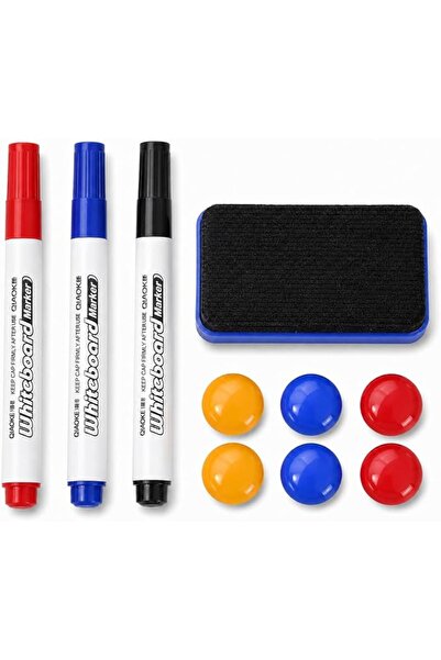 SKY TOUCH SKY-TOUCH Whiteboard Marker Set 1 Pack，3 Dry Erase Markers with 6 M...