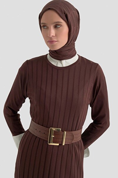 Armine Regular Fit Knitwear Dress Bitter Brown