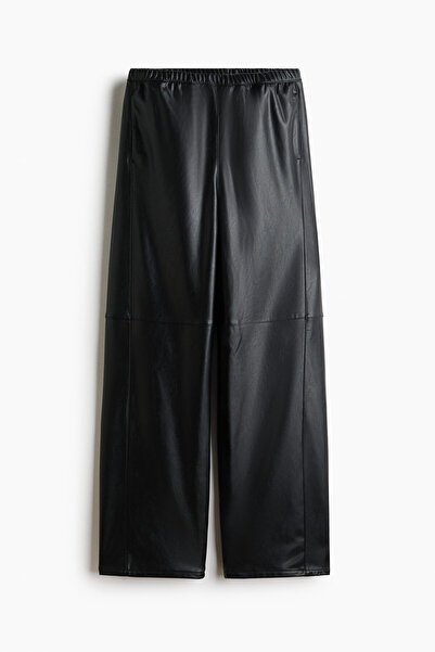 H&M Kaplamalı Geniş Pantolon