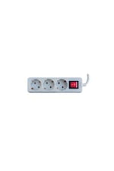 odjas Prelungitor 3 metri 3 prize schuko cu Intrerupator, cablu 3x1mm alb /