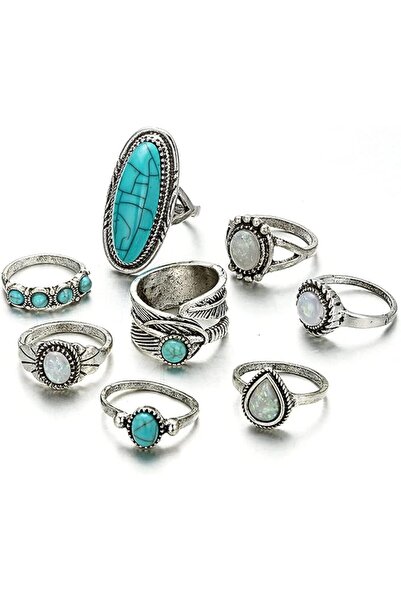 KASTWAVE 8Pcs Knuckle Rings Set, Bohemian Joint Knuckle Rings Set for Women, ...