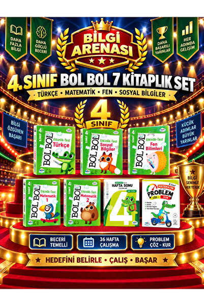 öğretmen evde Yayınları 4. Sınıf Süper Ekonomik Set – 7 Parça – Yayınları (20...