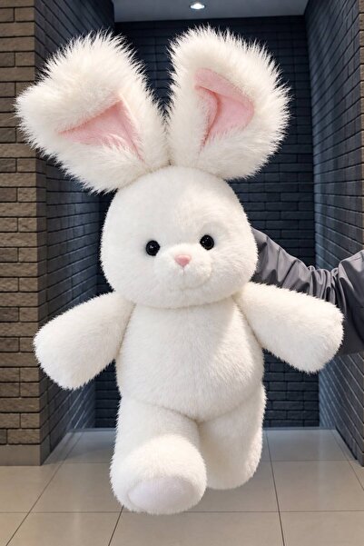SHAMİRA Sevimli koşan tavşan peluş 50 cm büyük boy elde salayınca koşan peluş