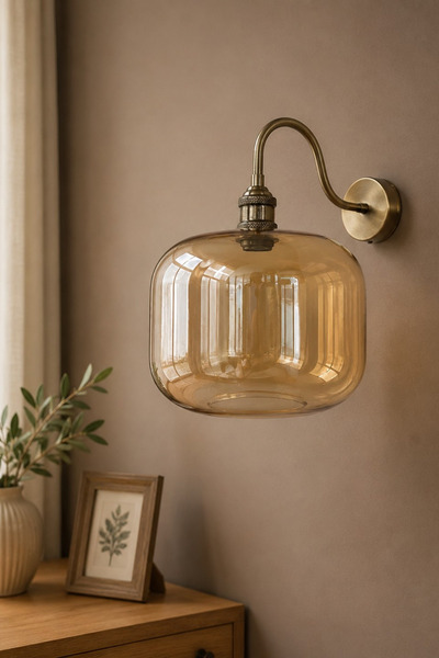 Bamyum Maple Honey Glass Sconce S Body Wall Lamp Modern Hotel Cafe Vintage Living Room Bedroom Staircase Retro