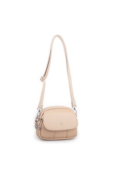 Nas Bag Women's 3-Compartment Mini Cross Shoulder Bag Sand