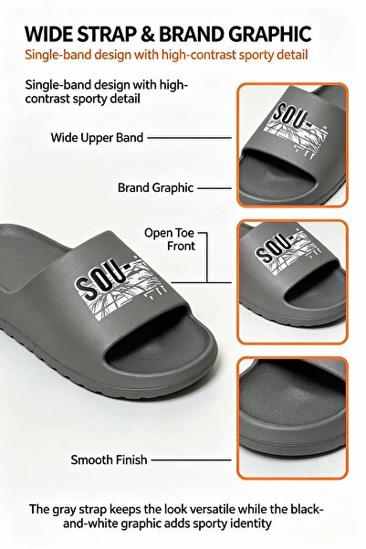 Elite Foot Hub شباشب EVA خفيفة الوزن بتصميم عصري | نعل سميك بنقوش جانبية مضاد...