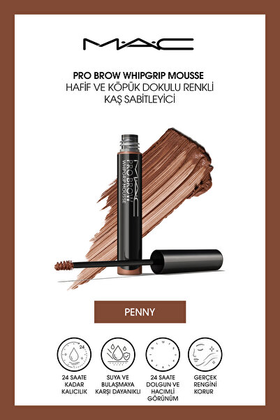 M.A.C Pro Brow Whipgrip Mousse Hafif ve Köpük Dokulu Renkli Kaş Sabitleyici -...