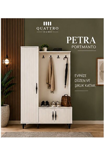 QUATTRO HOME PETRA GENİŞ VESTİYER -Genişlik: 120 cm Yükseklik: 208 cm Derinli...