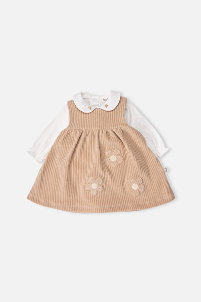 Bebetto Velvet Dress 2-Piece Set (Shining Girl) Beige