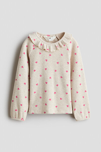 H&M Pamuklu ve Fırfırlı Üst