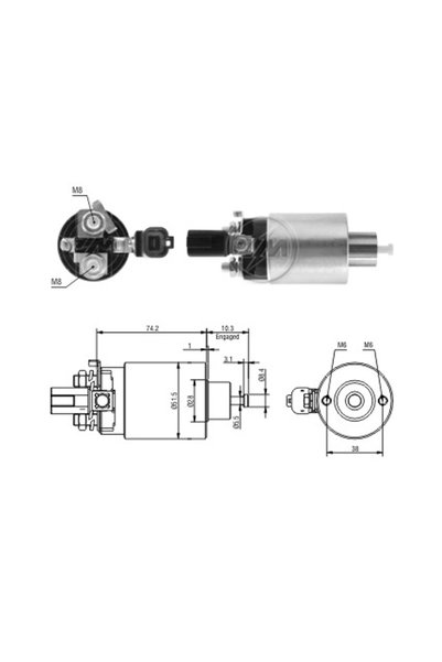 ZM 4695 Starter Solenoid 12V Nissan Altima - Pathfinder / Infiniti
