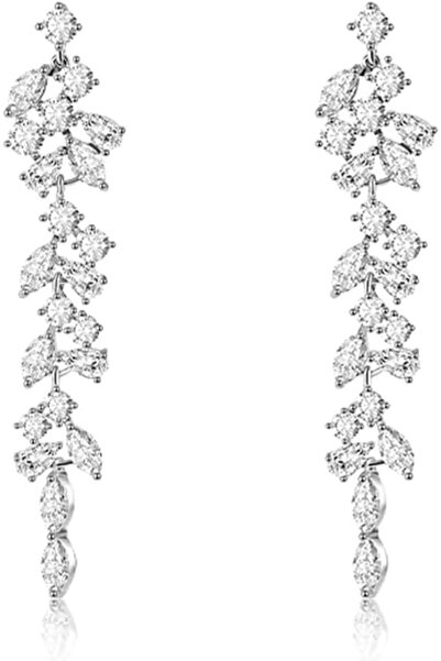 Hannea ® Tassel Drop Earring for Woman, Sparkling Rhinestone Long Earrings fo...