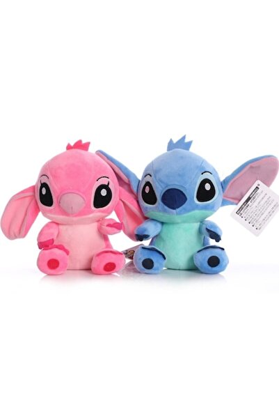odjas *Set de 2 jucarii de plus MANDU Stitch si Angel, 20 cm, moi, sigure