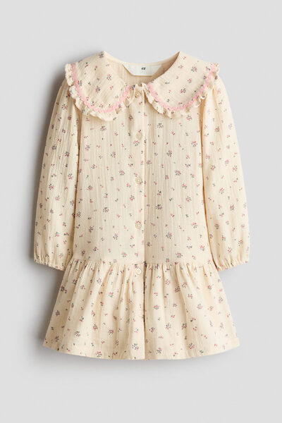H&M Pamuklu Muslin Elbise
