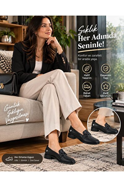 Kadın Casual Loafer Ayakkabı Ayakkabı Şık ve Tarz Ayakkabı Yeni Sezon 2027 D26KA-940-B