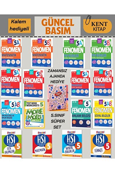 Fenomen Yayıncılık Fenomen 5.Sınıf Süper Set - Matematik - Fen Bilgisi - Türk...