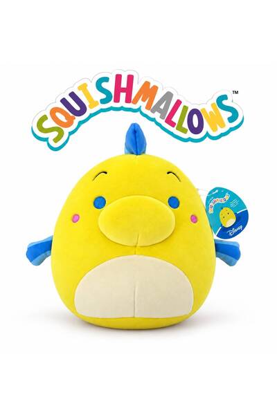 Squishmallows Disney Squishy Malosz Flounder Plush Toy - Soft Stuffed Fish Do...