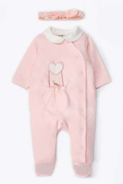 Bebetto Two-Piece Jumpsuit with Two Straps (the Clouds) Pink