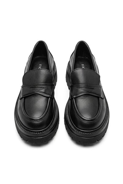 Mammamia 7360 Black Genuine Leather Loafer