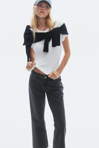 H&M Bootcut Regular Waist Cropped Jeans