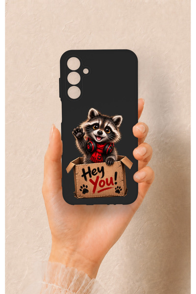 Vip Case Samsung A15 Compatible Cute Raccoon Patterned Silicone Case